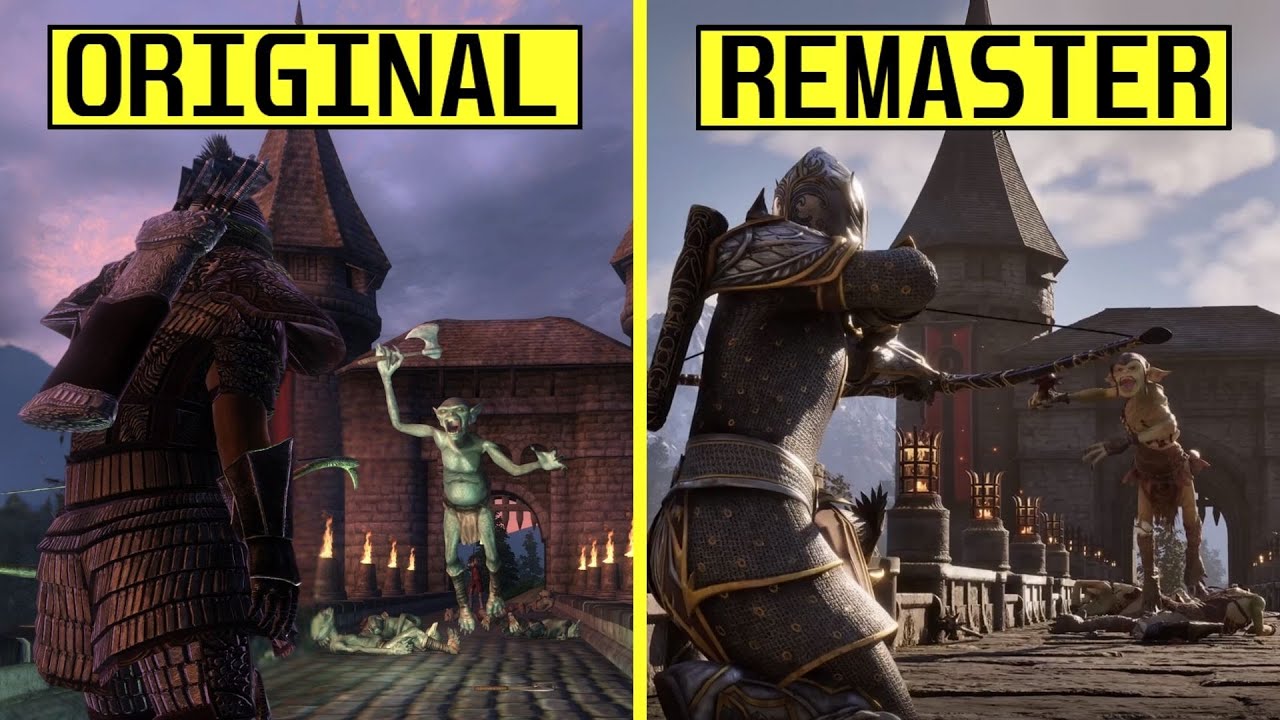The Elder Scrolls IV Oblivion Remaster vs Original Early Graphics Comparison